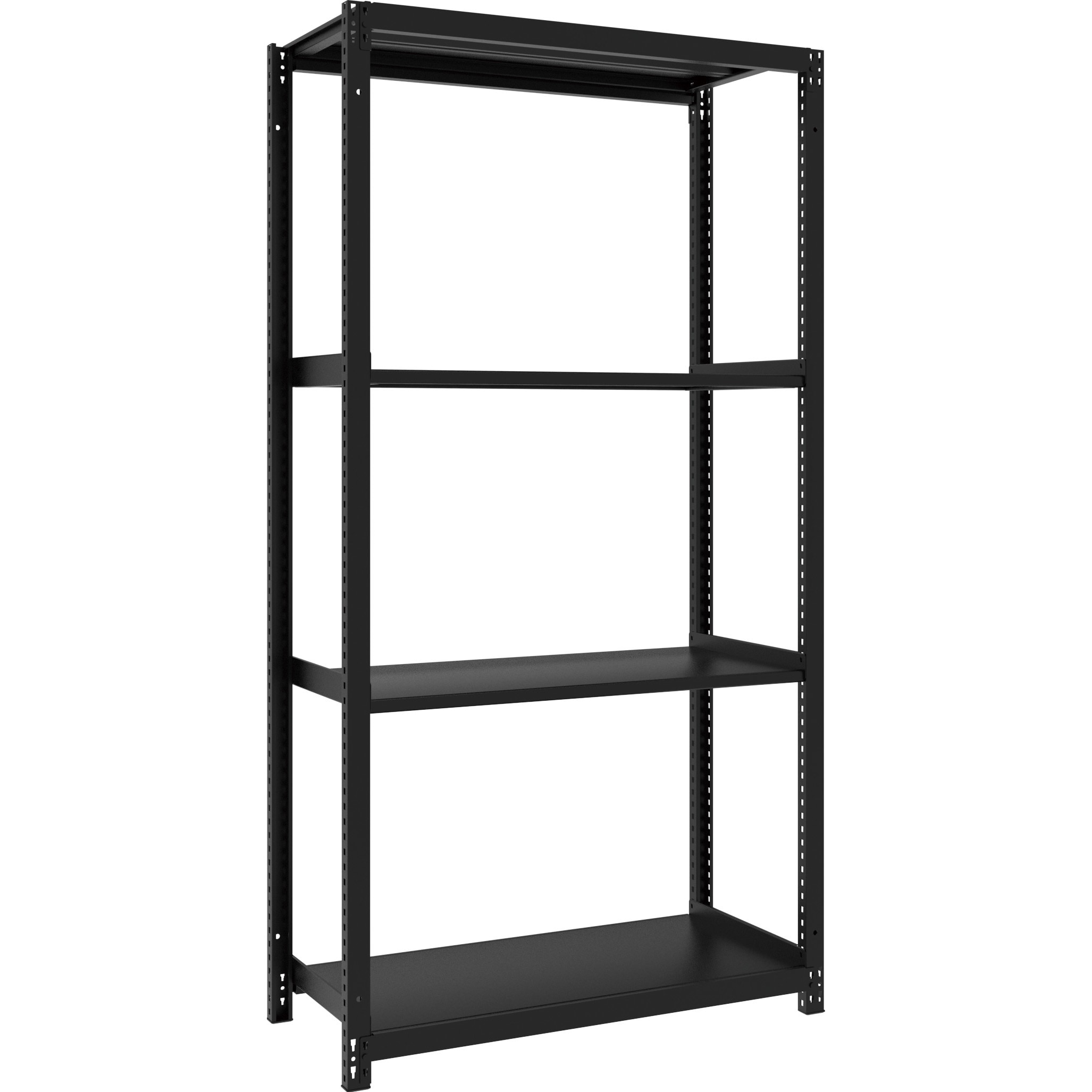 M1-6344-SB ボルトレス軽量棚”M1型” 単体型(高さ1800mmタイプ) サテンブラック TRUSCO 荷重100kg/段 4段 奥行443mm