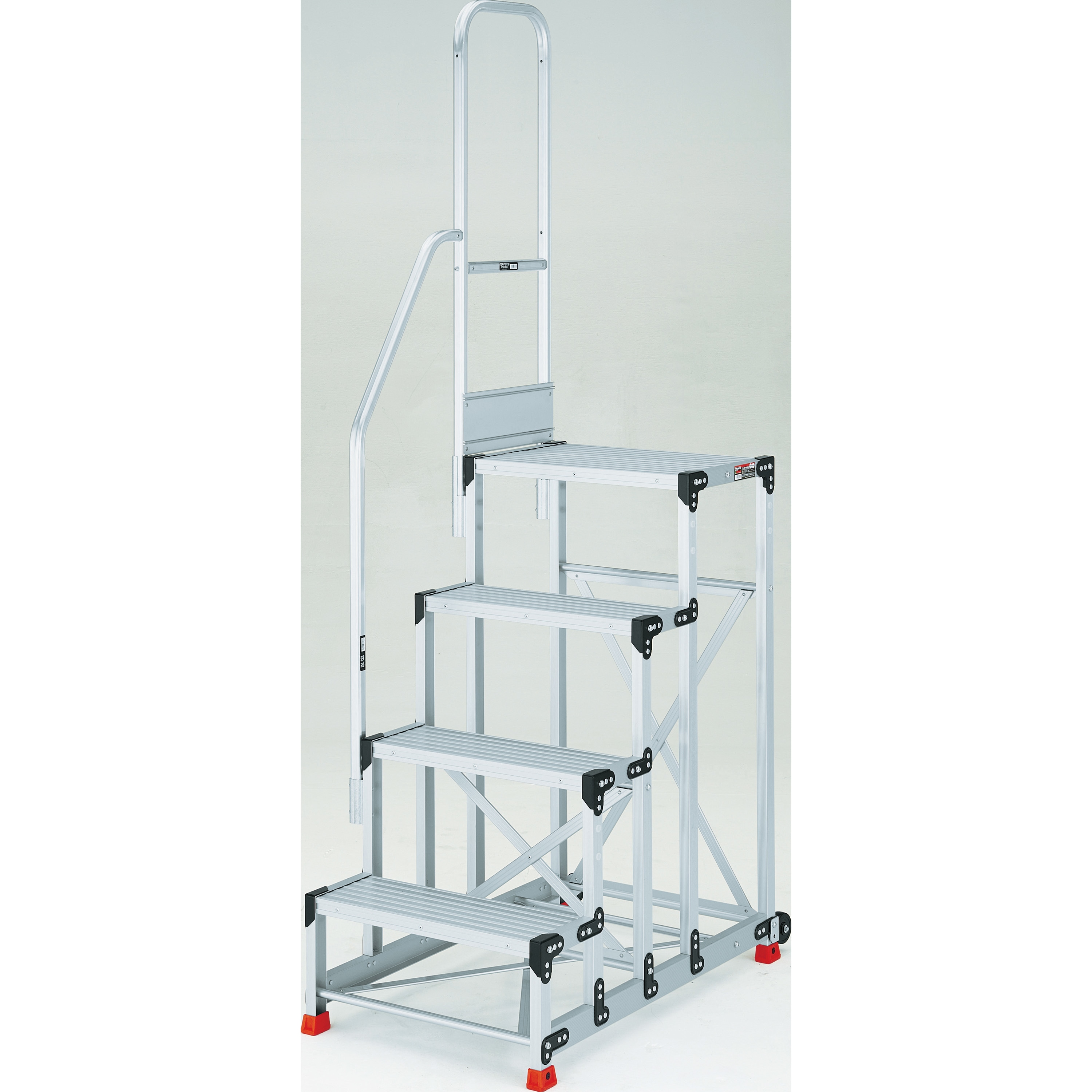 TSF-4612-TK300 アルミ製作業用踏台 2段 階段片手すり付 TRUSCO 4段 段