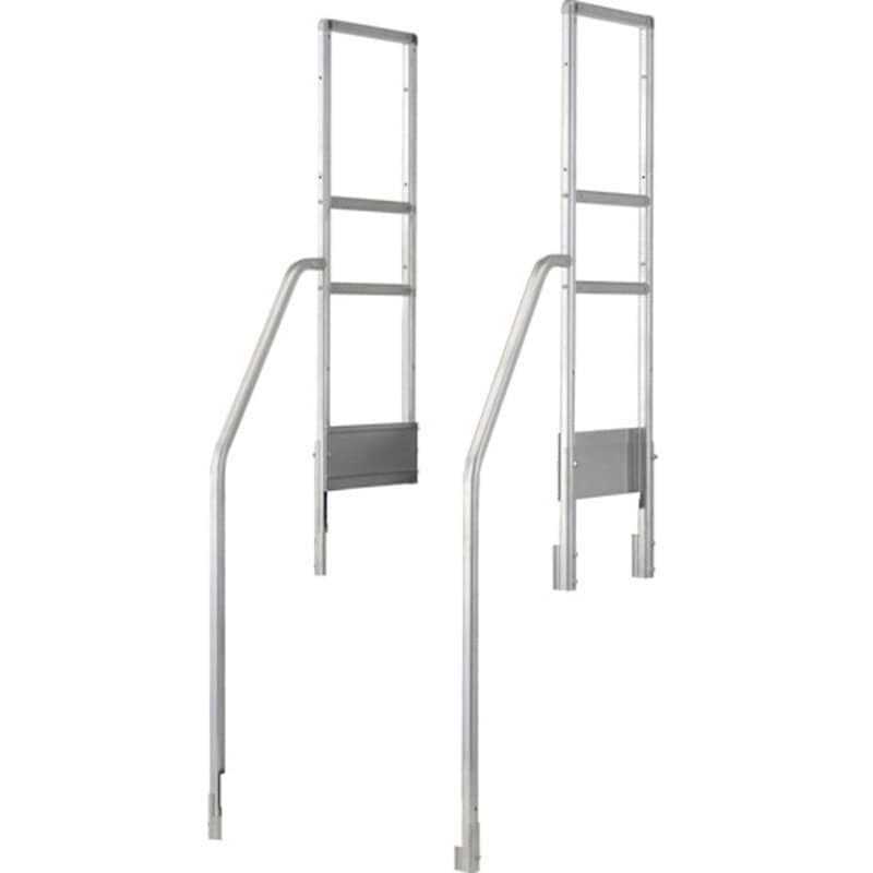 TRUSCO アルミ製作業用踏台 TSF-41012-TKL300 4段 高さ1.2m 天板寸法1000×400 段高300mm 階段片手すり天場二方付き