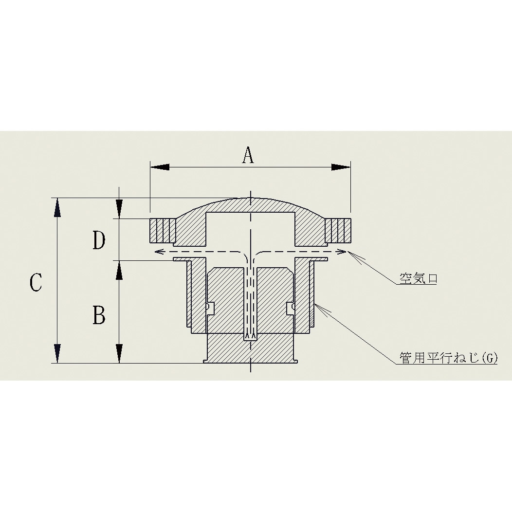 20202000 エアブリーザーAB形 家原ライト工業 取付ネジ径G1/2 20202000 エアブリーザーAB形 家原ライト工業 取付ネジ径G1/2