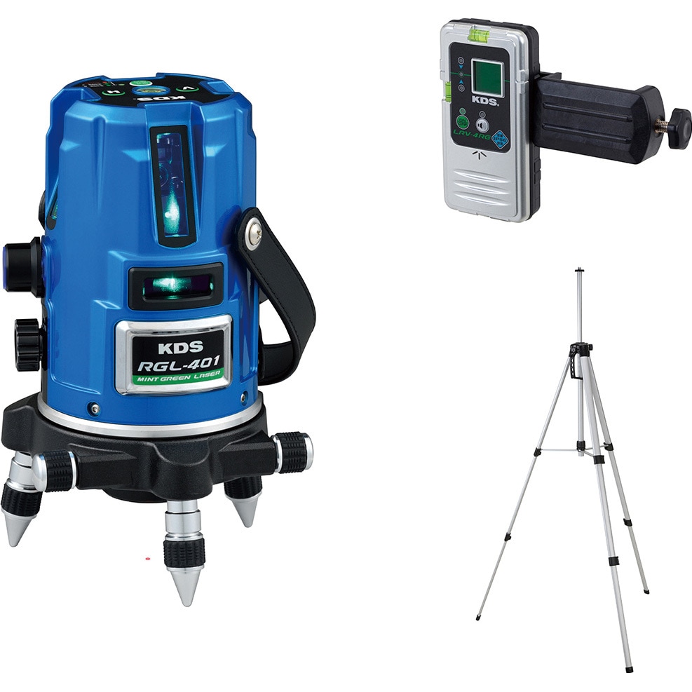 RGL-401RSA ミントグリーンレーザー 受光器三脚付 KDS 磁気制動 RGL-401RSA ミントグリーンレーザー 受光器三脚付 KDS 磁気制動