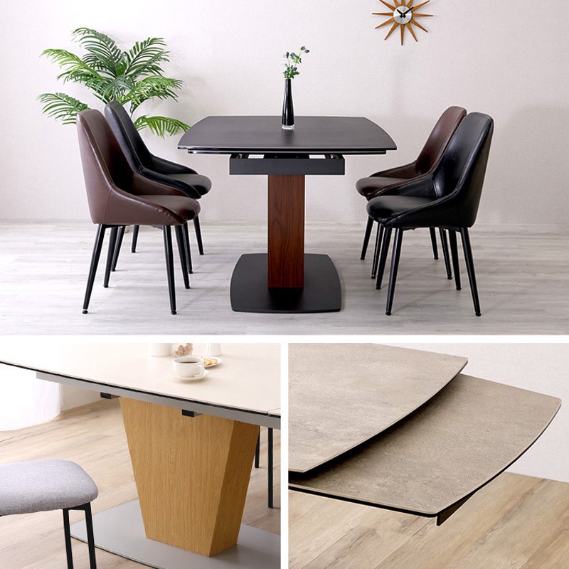 SH-23-UEL--GY 伸長セラミックダイニングテーブル 1台 ホームテイスト