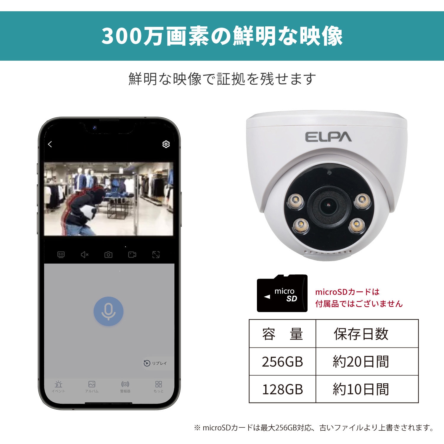 TBC-DC300 防犯士が作ったスゴい防犯カメラ 攻撃型防犯カメラ 最大10台