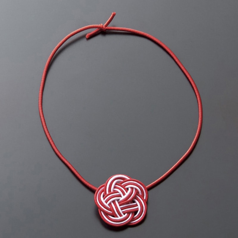 紅白梅結び ゴム付き水引飾り 1パック(50本) 神堂 【通販