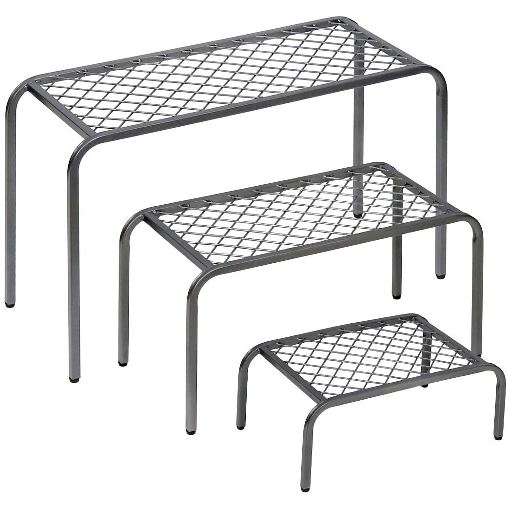 TW007-3PS-GRY アイアンプランタースタンド「TWILL」(ツイル) 3点セット 1セット 住まいスタイル 【通販モノタロウ】