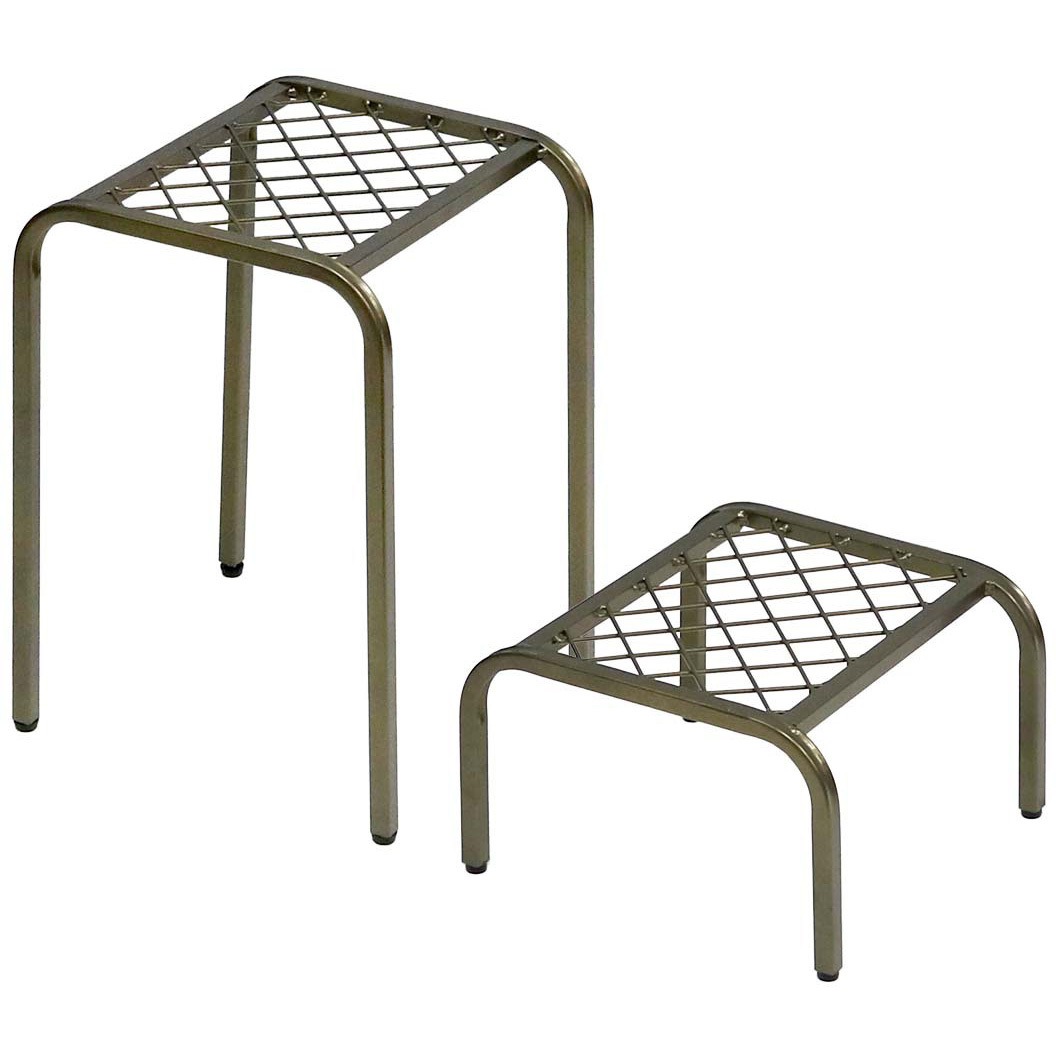 TW010-2PS-GLD アイアンプランタースタンド「TWILL」(ツイル) 幅25 ハイロー 2点セット 1セット 住まいスタイル 【通販モノタロウ】