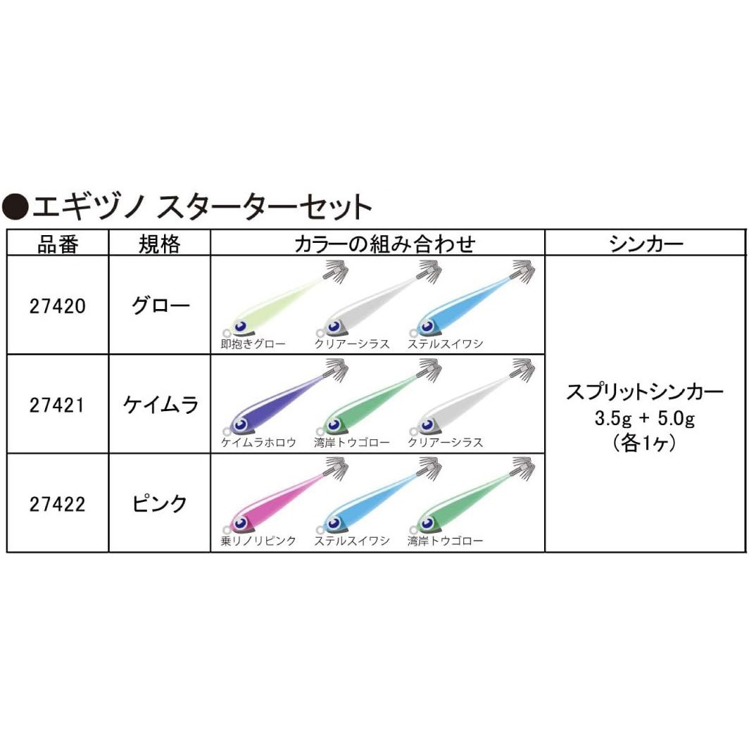 ピンク 27422 エギヅノスターターセット 1セット Arukazik Japan