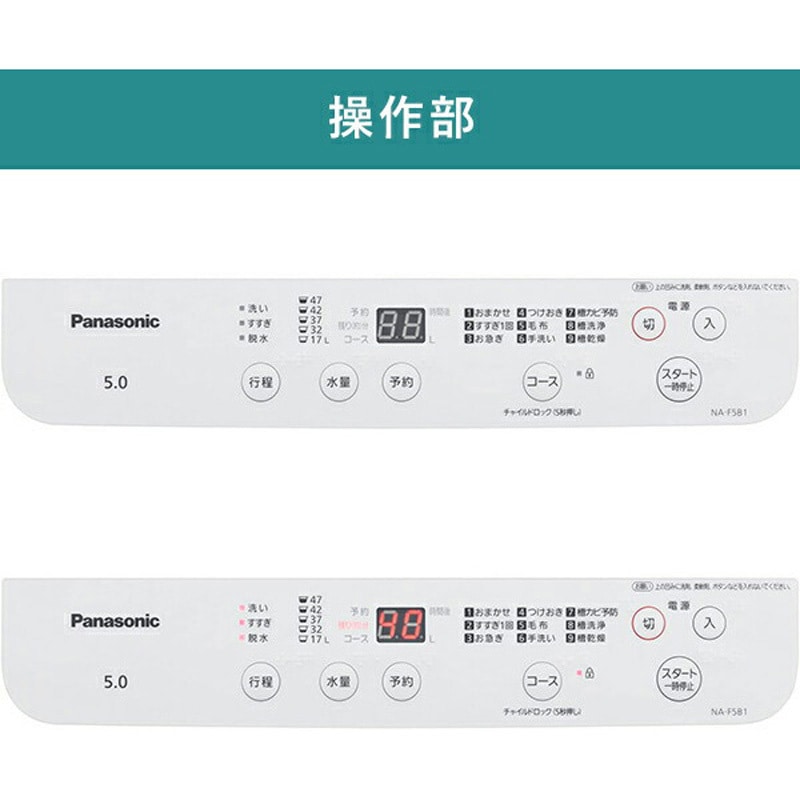 NA-F5B1-LH 全自動洗濯機 1台 Panasonic(パナソニック) 【通販モノタロウ】