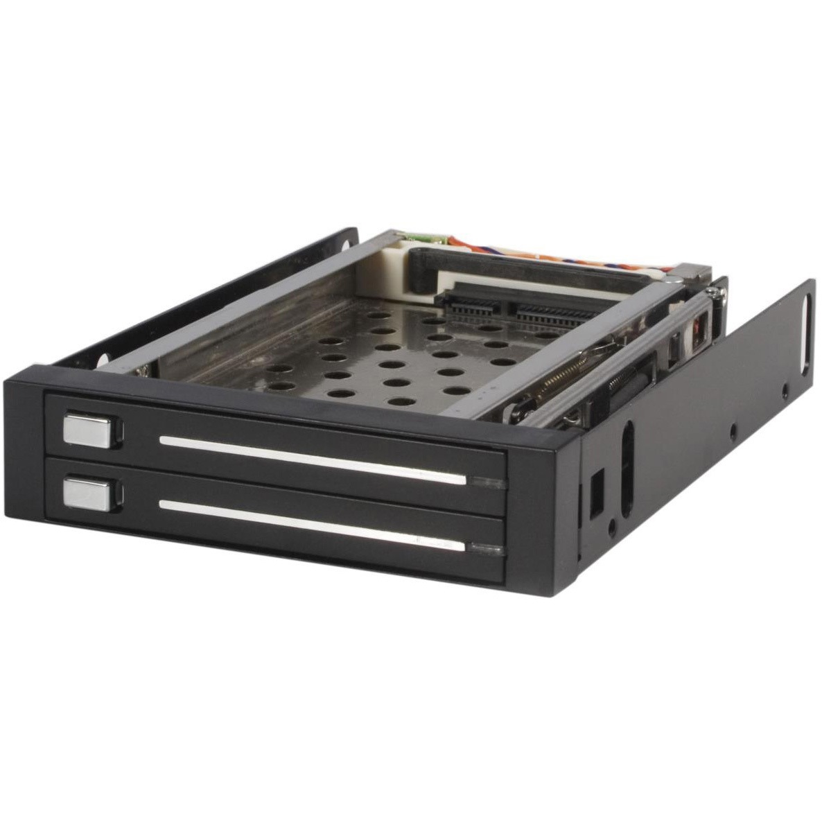 HSB220SAT25B 3.5インチベイ内蔵型SATAハードディスク用リムーバルケース (トレイ不要) 2x 2.5インチHDD専用モバイルラック ホットスワップ対応 1個 StarTech.com 【通販モノタロウ】