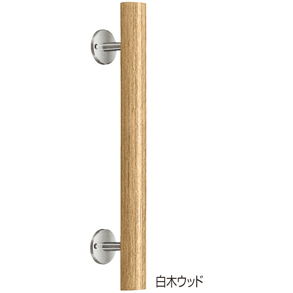 No.30 ウッド丸形取手 No.30 シロクマ 白木ウッド仕上 高さ68mmサイズ400 1本