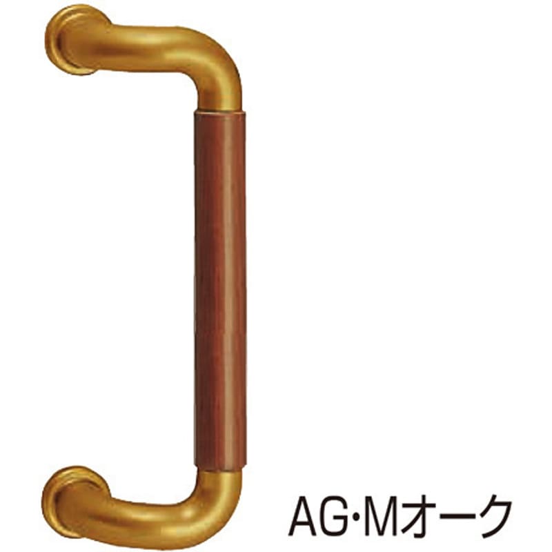 No.121 L型ハーモニー取手 No.121 シロクマ AG/Mオーク仕上 高さ57mmサイズ230 1組(2本)
