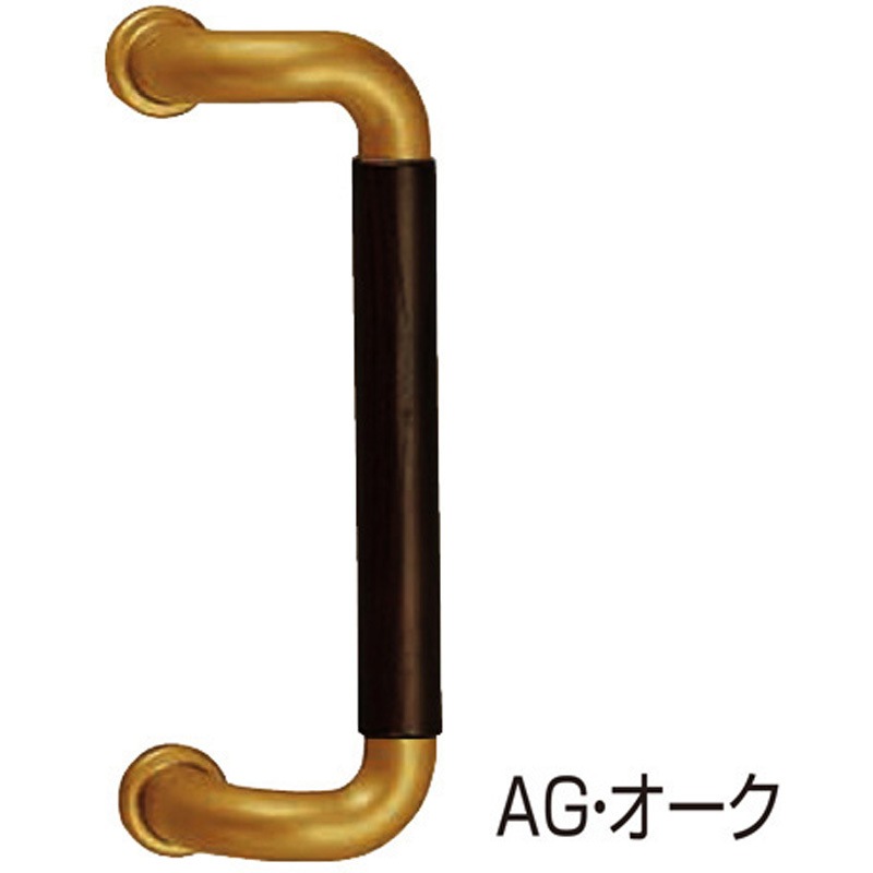No.121 L型ハーモニー取手 No.121 シロクマ AG/オーク仕上 サイズ230高さ57mm 1組(2本)