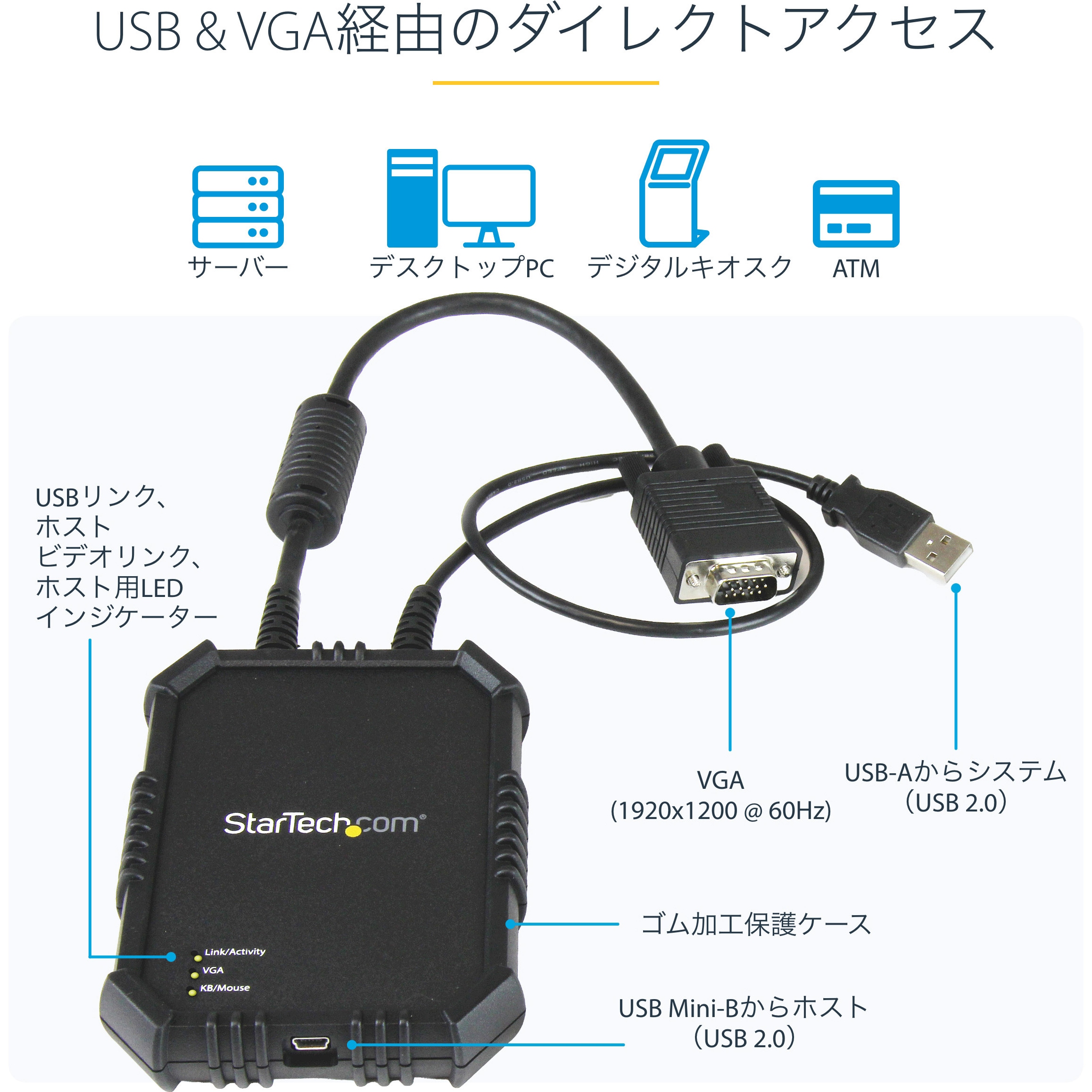 NOTECONS02X ノートパソコン - サーバ接続KVMコンソール(保護筐体入り