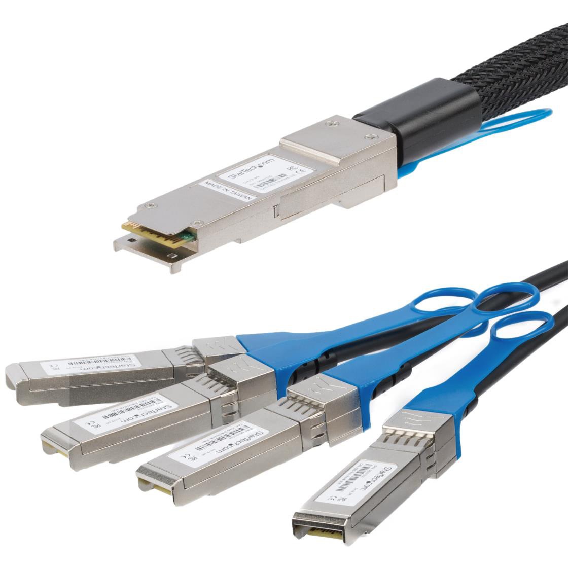 QSFP4SFPPC2M DAC Twinaxブレークアウトケーブル/MSAアンコード/銅線ダイレクトアタッチケーブル/MSA準拠スイッチ対応 1個 StarTech.com 【通販モノタロウ】