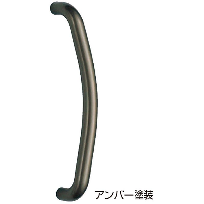 No.163 ステンレスR形取手 No.163 シロクマ アンバー塗装・抗菌塗装仕上 幅70mm高さ76mm 1組(2本)