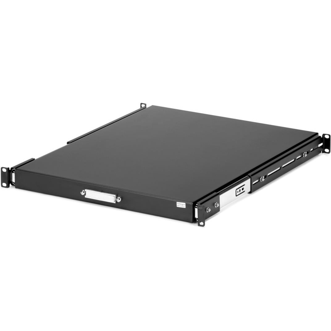 SLIDESHELFD サーバーラック棚板/1U/スライド式/耐荷重25kg/奥行き559mm/ブラック/電子機器 ネットワーク 通信機器 データ センター ラック対応/キーボードトレイ キャビネットドロワー兼用 StarTech.com 1個 SLIDESHELFD