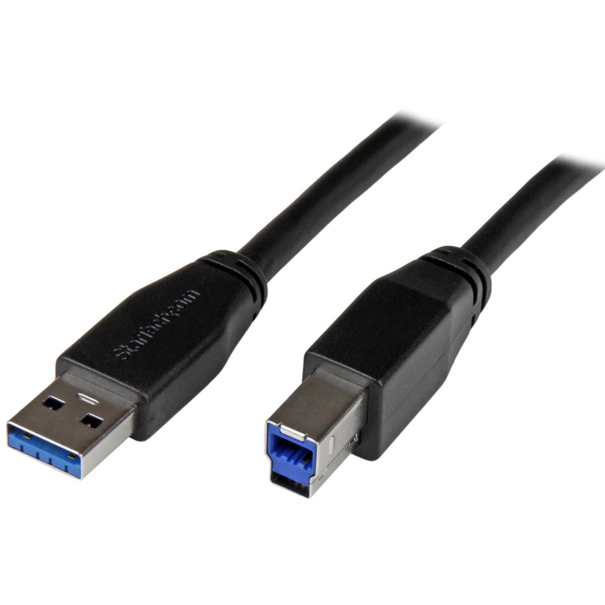 USB3SAB5M USB 3.0ケーブル/アクティブタイプ/5Gbps/リピートIC内蔵/タイプA - B 周辺機器 プリンター スキャナー 外付けHDD用 ロングケーブル コード 1個 StarTech.com 【通販モノタロウ】