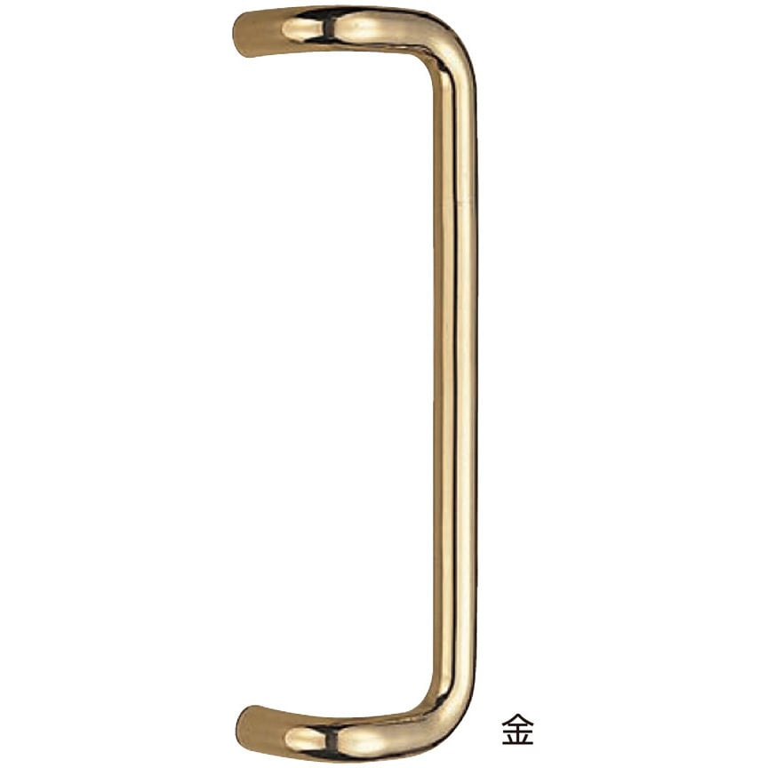 No.250 L形丸棒取手 No.250 シロクマ 金仕上 大サイズ 1組(2本)