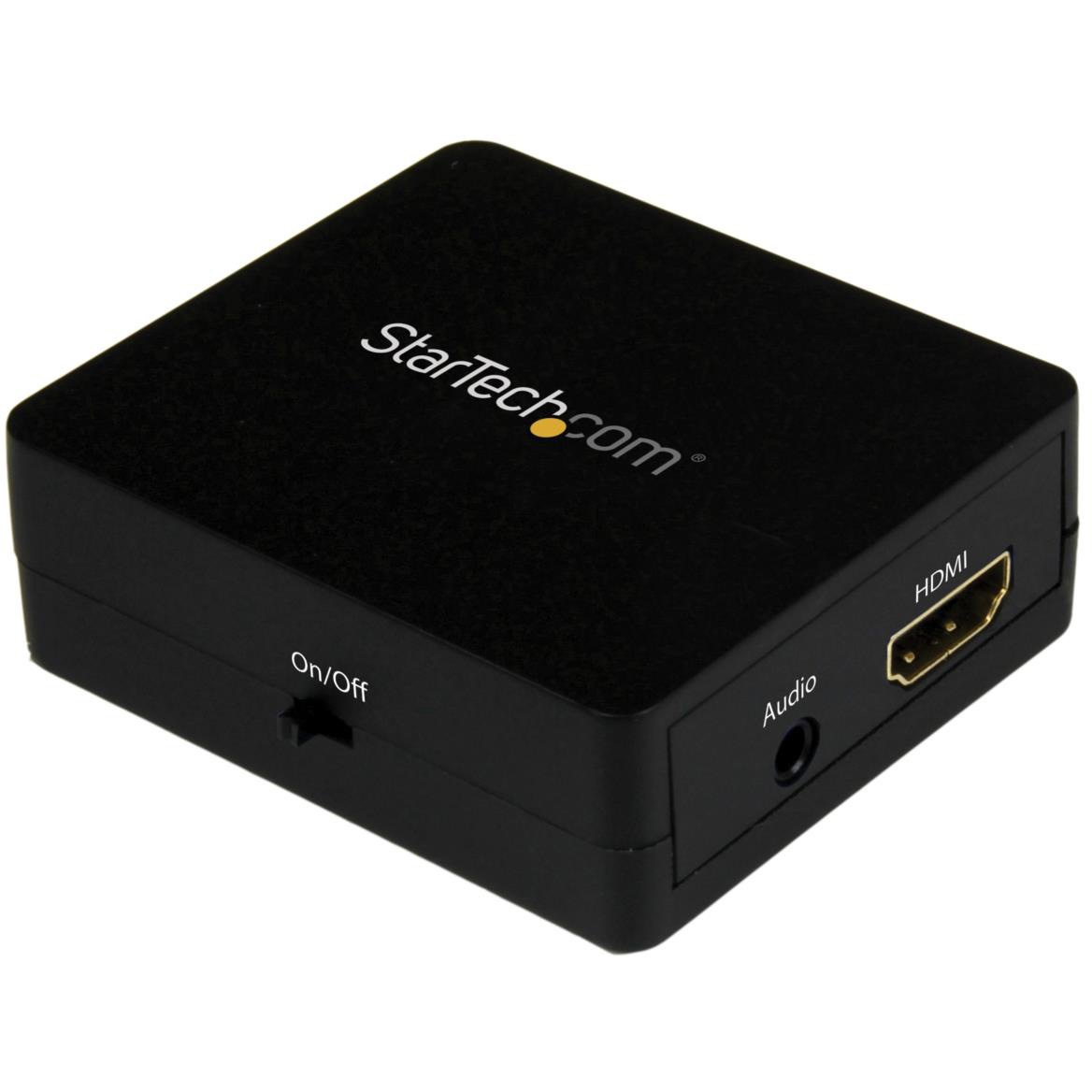 HD2A HDMIデジタルオーディオ分離器 2.1チャンネル3.5mmステレオオーディオ出力対応 1080p StarTech.com メス - メス ブラック色 USB電源