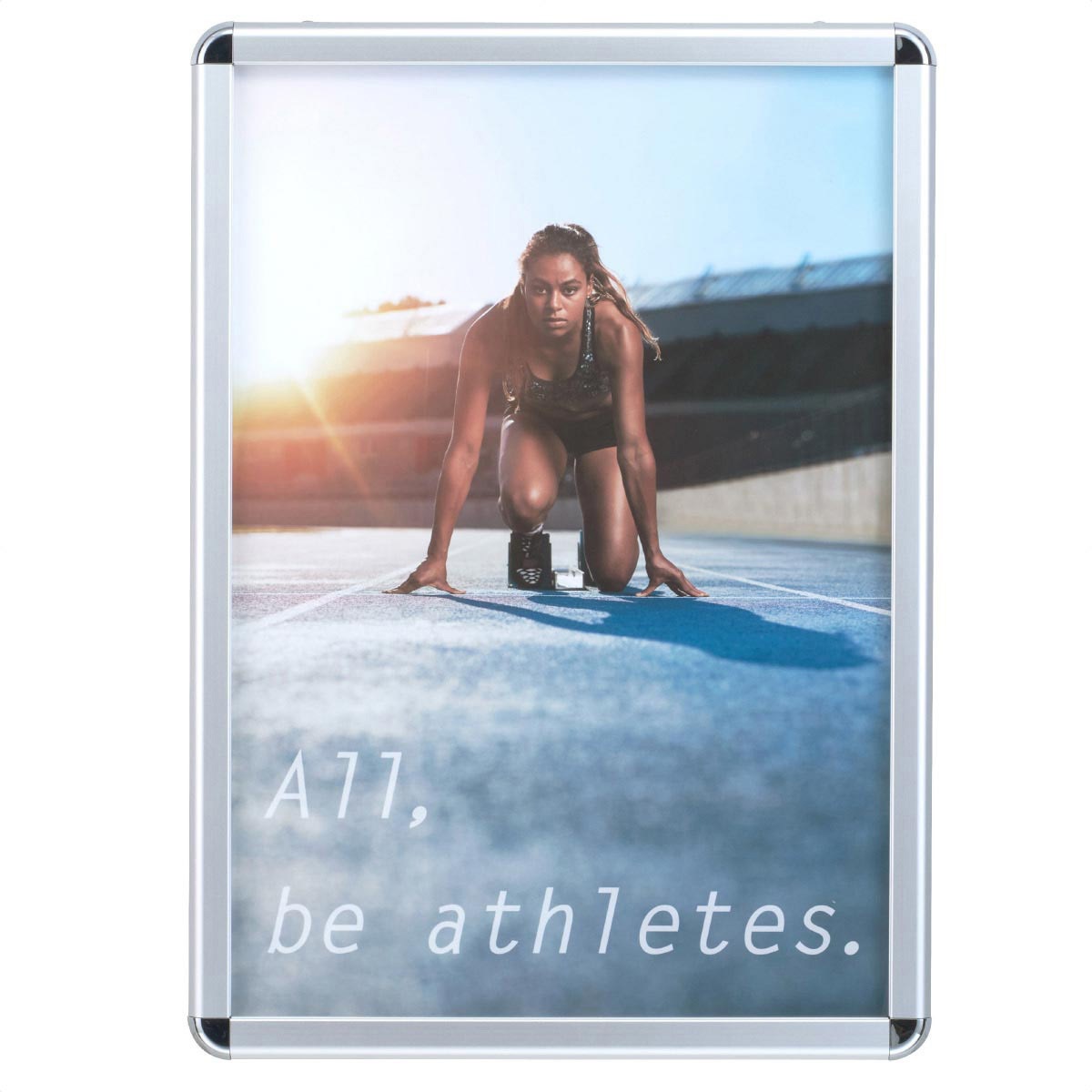 7660-600 両面用ポスターパネル リバースグリップ ストア・エキスプレス シルバー色 サイズA2  7660-600