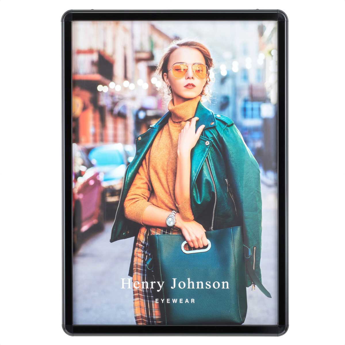 7660-632 両面用ポスターパネル リバースグリップ ストア・エキスプレス ブラック色 サイズB1  7660-632