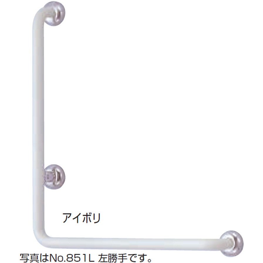 No.851R L形丸棒ニギリバー No.851R 1組 シロクマ 【通販モノタロウ】