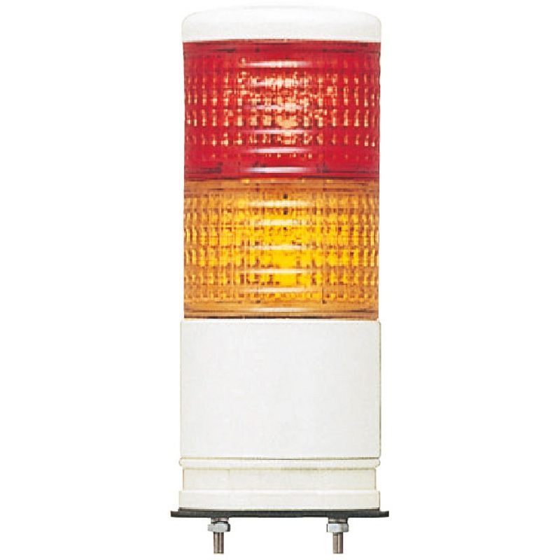 LEUG-24W-2-RY 積層式LED表示灯 Φ40 LOULシリーズ 壁付 アロー(シュナイダーエレクトリック) クリアグローブタイプ仕様 直付け取付 2段 赤/黄配列 外径60mm