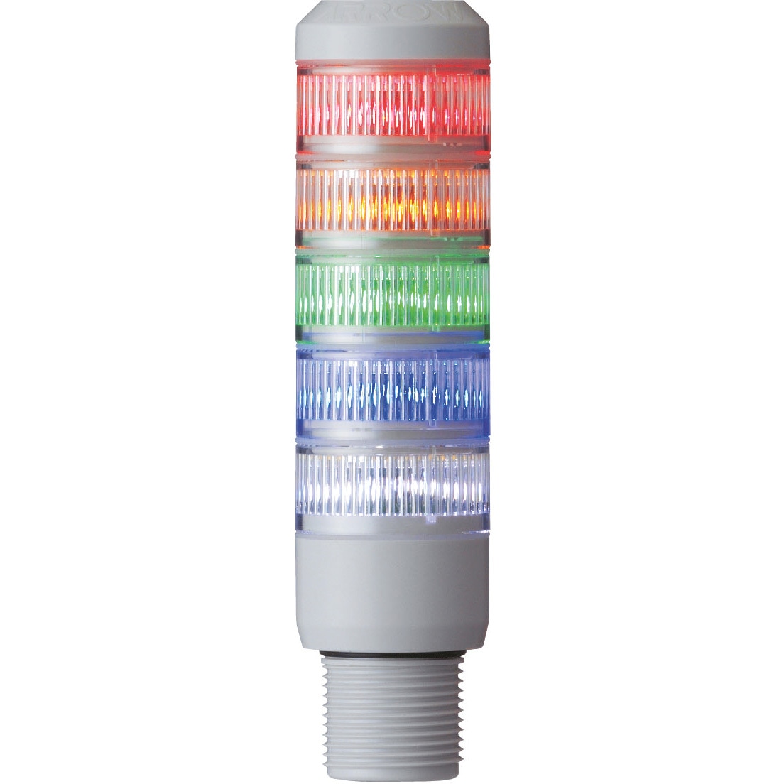 AUSG-24-5-RYGBW 積層式LED表示灯 Φ30 AUSGシリーズ 直付 AC/DC24V アロー(シュナイダーエレクトリック) 積層式表示灯仕様 直付け取付 5段 赤/黄/緑/青/白配列 外径30mm