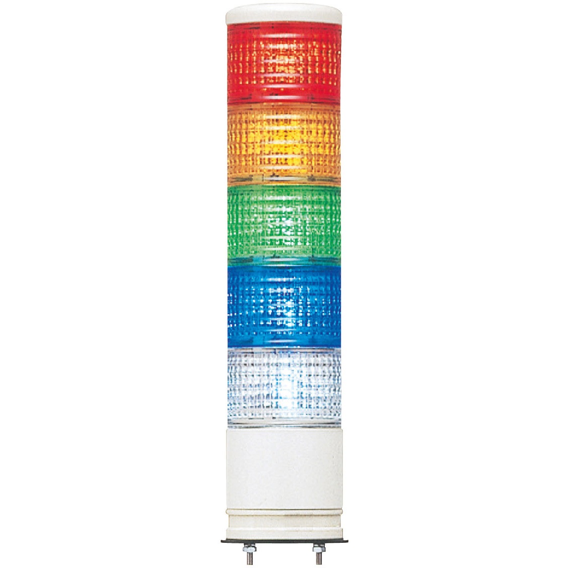 LEUG-24-5-RYGBW 積層式LED表示灯 Φ40 LOULシリーズ 壁付 アロー(シュナイダーエレクトリック) 5段 直付け取付 赤/黄/緑/青/白配列 外径60mm