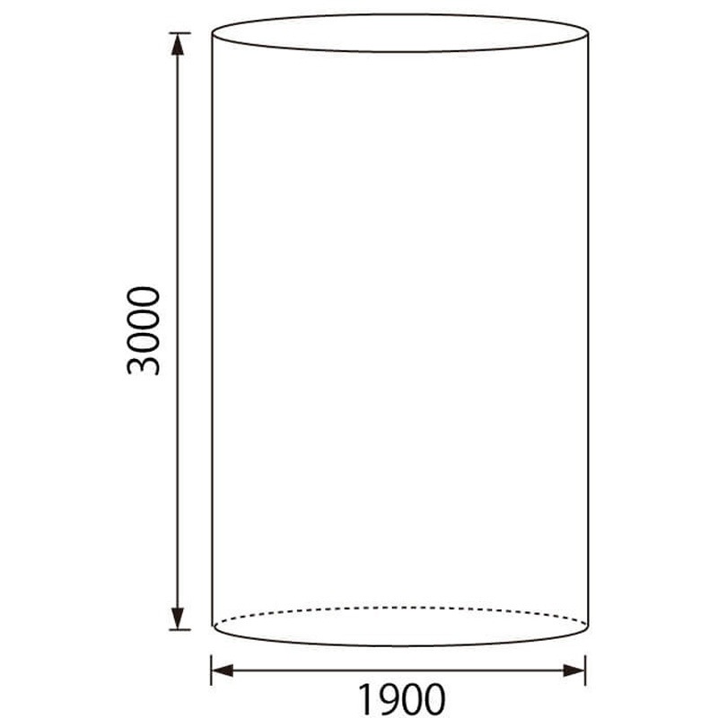 内袋 0.06×1900×3000H 上下オープン フレコン用内袋 上下オープン HIDAX 容量1000L 透明色