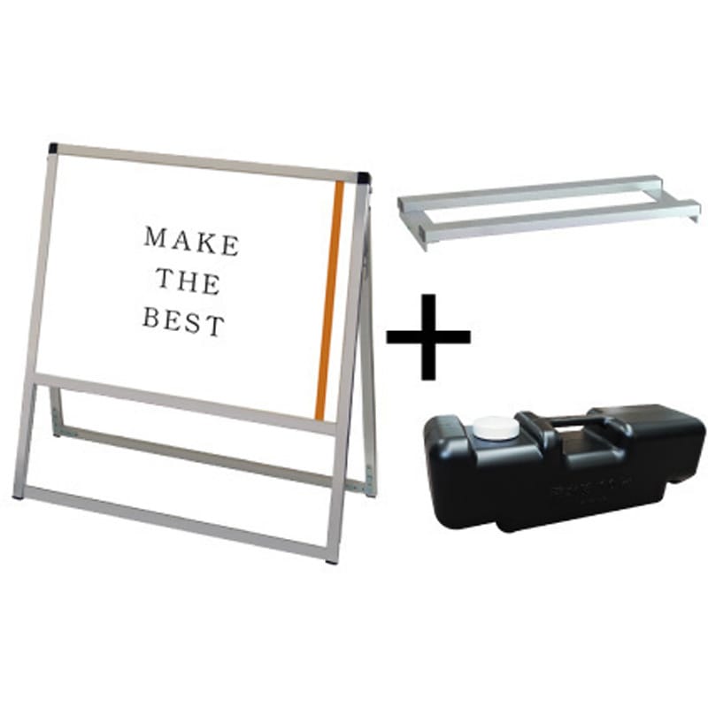 VASKAC-B2YK-3SET バリウススタンド看板 B2横片面 ウエイトアーム・水タンクセット 1台 常磐精工 【通販モノタロウ】