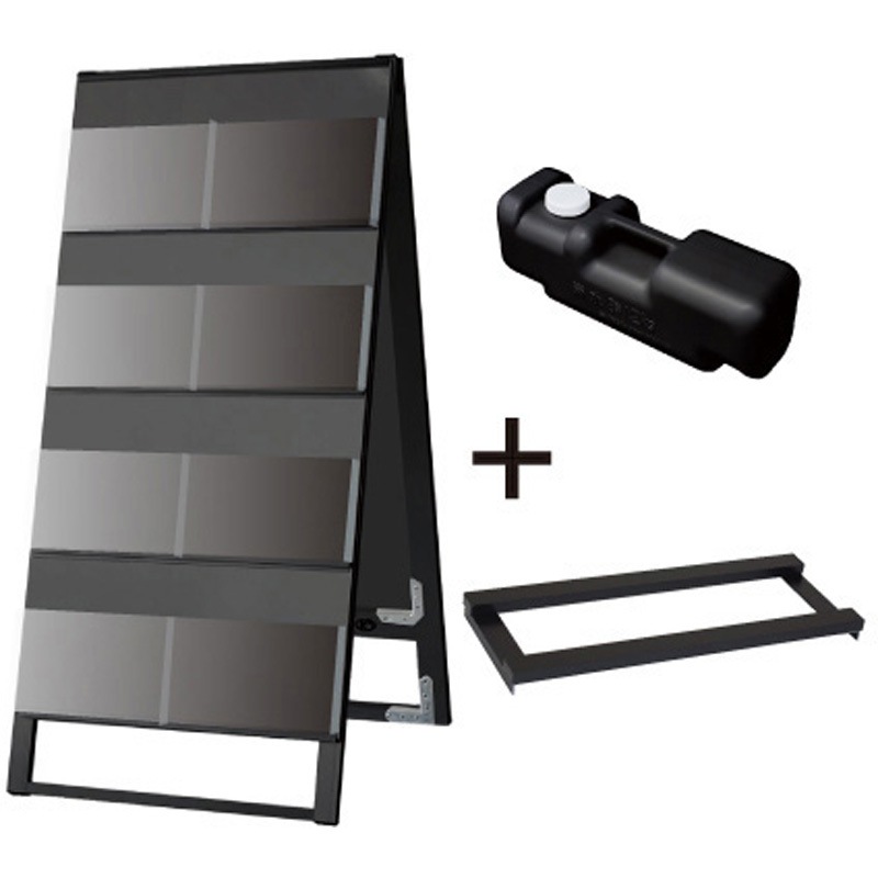 BKSK-600X8R-3SET ブラックカタログスタンド看板 600幅4段両面 ウエイトアーム・水タンクセット 1台 常磐精工 【通販モノタロウ】