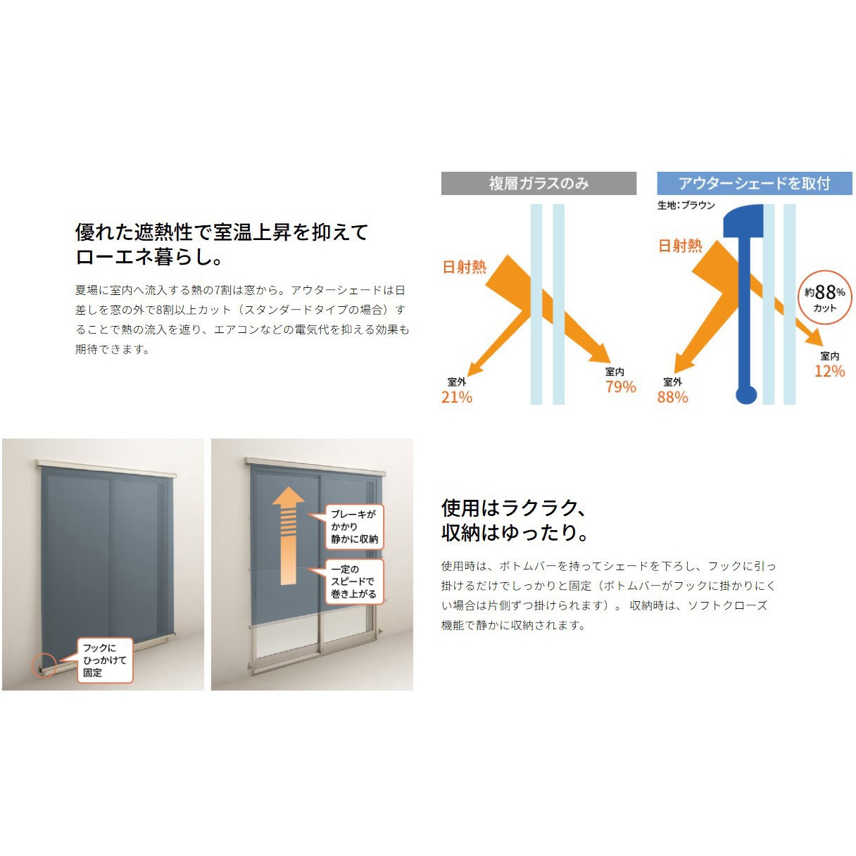 7AN 15031-CR-SHS-VA アウターシェード シャッター付引違い窓用本体 幅