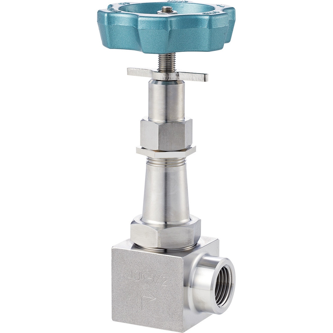 UH-34LE-R ステンレス鋼製ニードルバルブ フジキン アングル 呼び径(B)3/4  UH-34LE-R