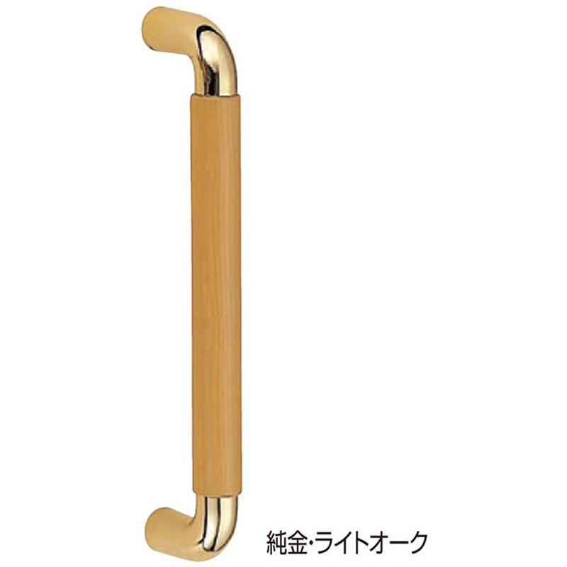 No.135 ビッグデュエット取手 No.135 シロクマ 純金/ライトオーク仕上 高さ70mmサイズ300 1組(2本)