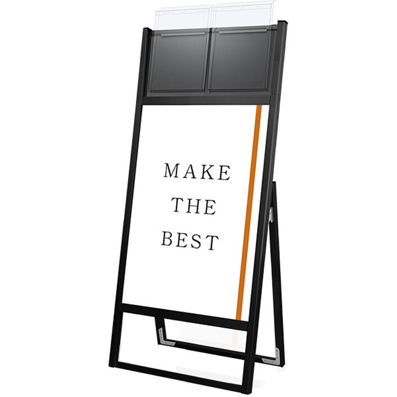 BFOSKK-B2K-G ブラックフラットオープンスタンド看板カタログケース付B2片面 1台 常磐精工 【通販モノタロウ】
