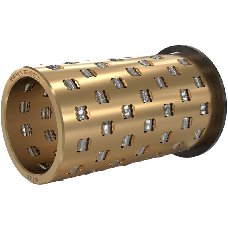 7663.040.115 高剛性プロファイルローラーリテーナ(真鍮) 1本 アガトン 【通販モノタロウ】金型用部品、位置決め部品