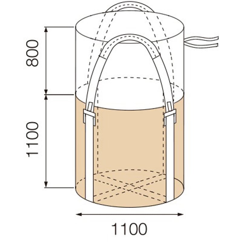 F-MARU-2 フレコンバック HIDAX ワンウェイタイプ 容量1000L