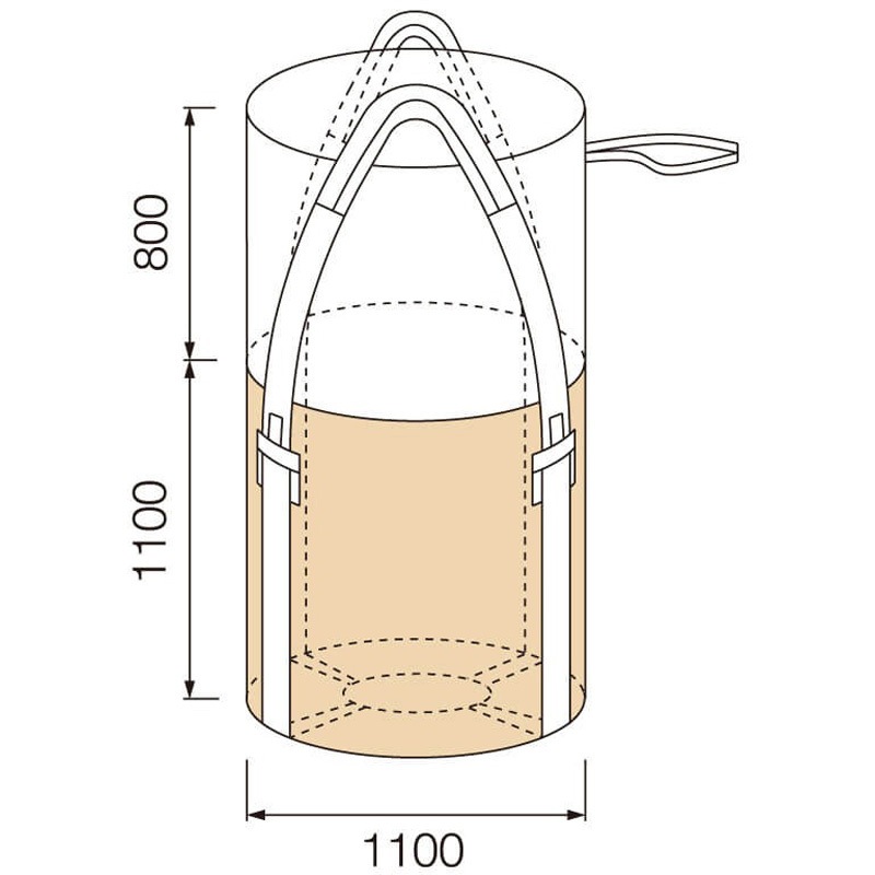 1100KR-BC フレコンバック HIDAX ワンウェイタイプ 容量1000L