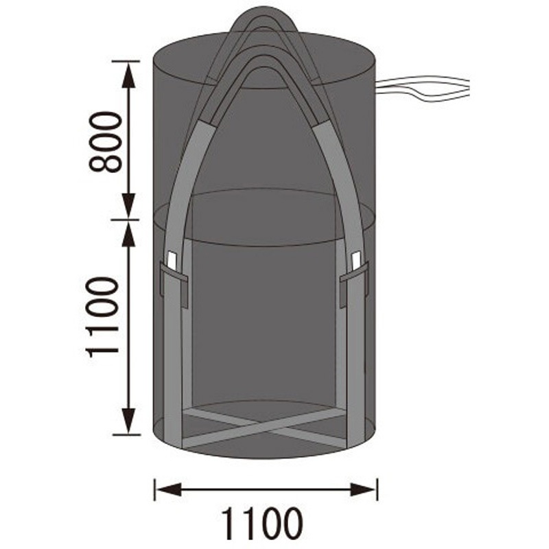 1100KR-UV3 フレコンバック HIDAX ワンウェイタイプ 容量1000L 17,505円