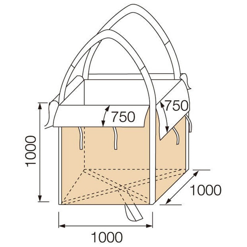 1000KS70B フレコンバック HIDAX ワンウェイタイプ 容量1000L
