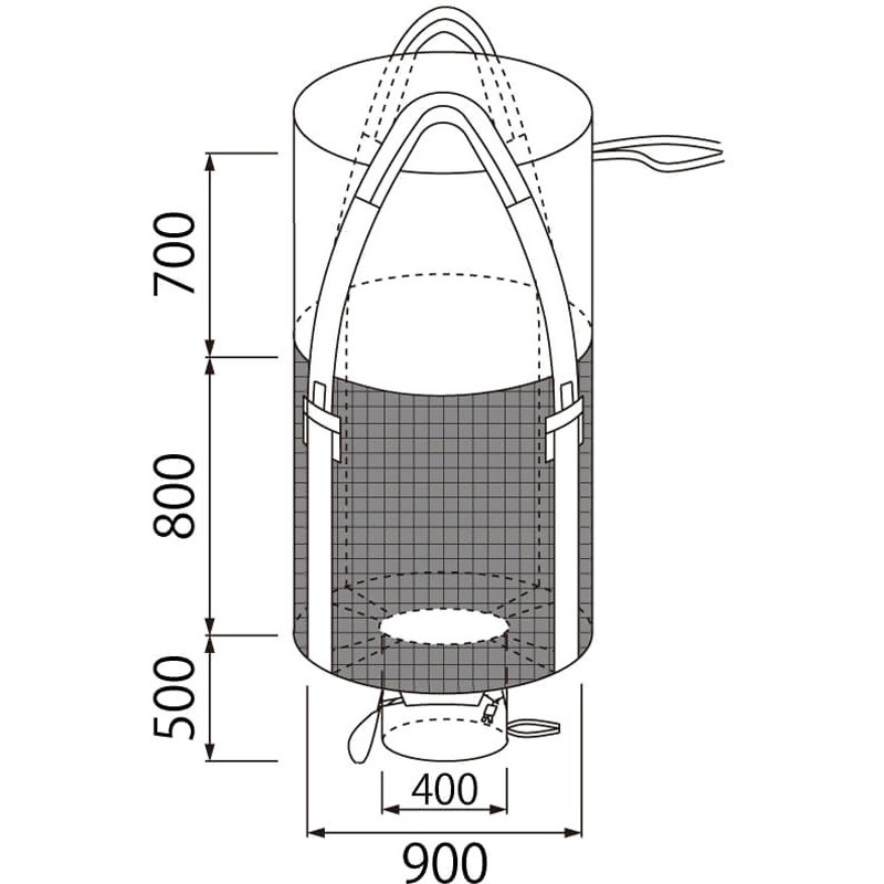 800KHR-BW フレコンバック HIDAX ワンウェイタイプ 容量500L 22,485円