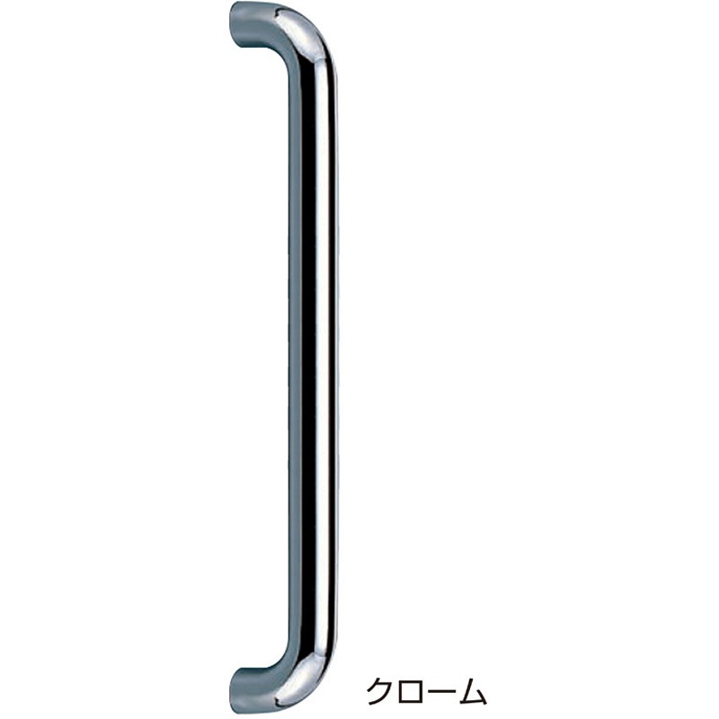 No.66 丸棒取手 No.66 シロクマ クローム仕上 高さ76mm大サイズ 1組(2本)