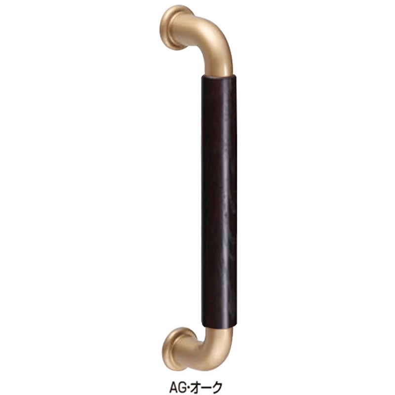 No.130 ビッグハーモニー取手 扉厚25～36mm用 No.130 シロクマ AG/オーク仕上 サイズ330高さ70mm 1組(2本) 5,653円