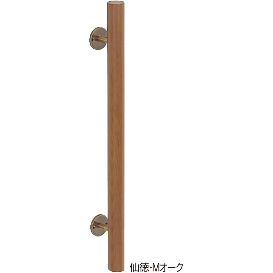 No.182 自然木丸型取手 No.182 シロクマ 仙徳/Mオーク仕上 サイズ400高さ69mm 1本