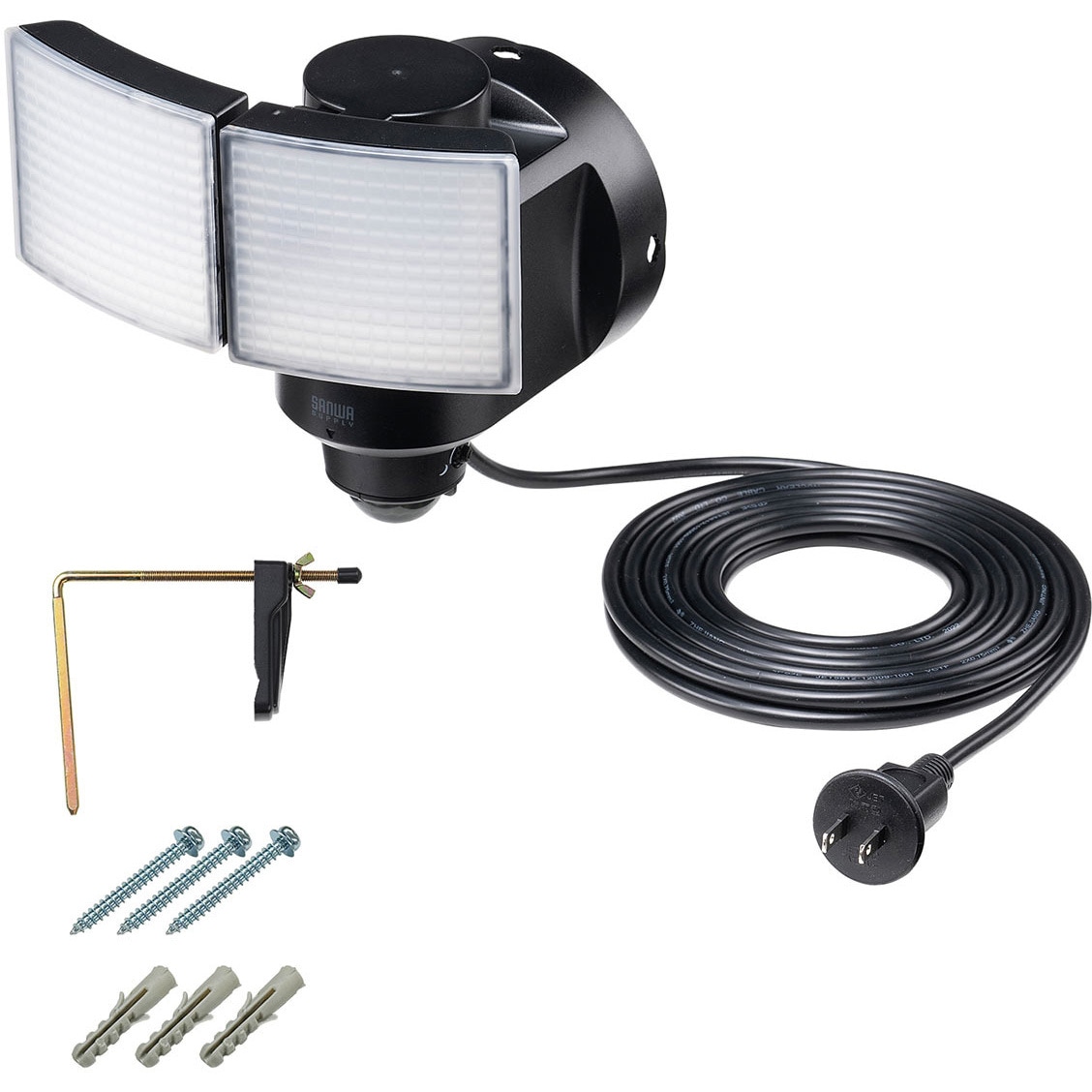 800-LED086BK LEDライト コンセント式 サンワダイレクト 5000K 消費