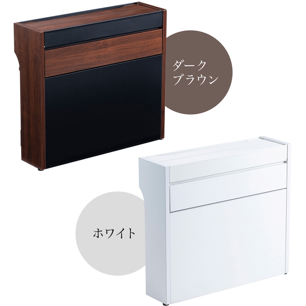 200-CB007LW ケーブル&タップ収納ボックス ルーター対応 サンワ