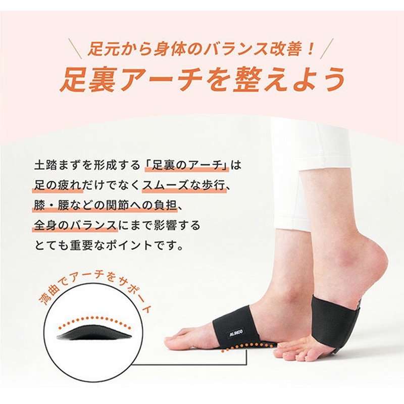 EXG304S 足裏のミカタ 足裏サポーター 男女兼用 アルインコ Sサイズ 幅