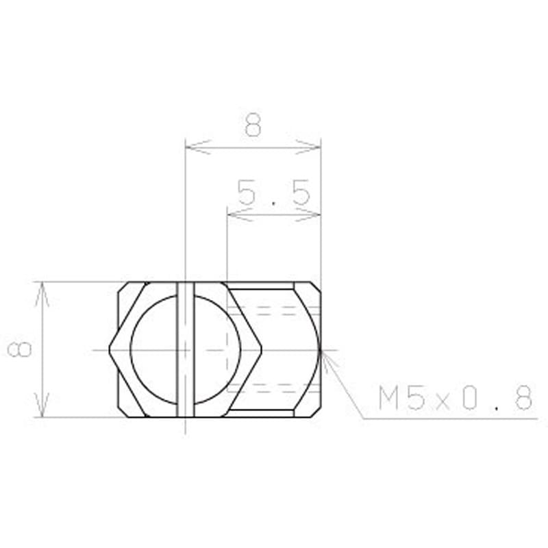 SLH-FM5-M5-C チューブフィッティング耐腐蝕用 PISCO(ピスコ) ねじの種類M ねじサイズM5×0.8(メネジ) 1袋(10個) SLH-FM5-M5-C