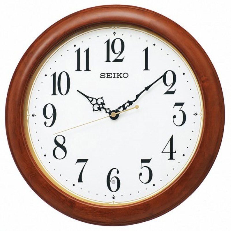 KX246B 丸形木枠電波掛時計 セイコー(SEIKO) アナログ
